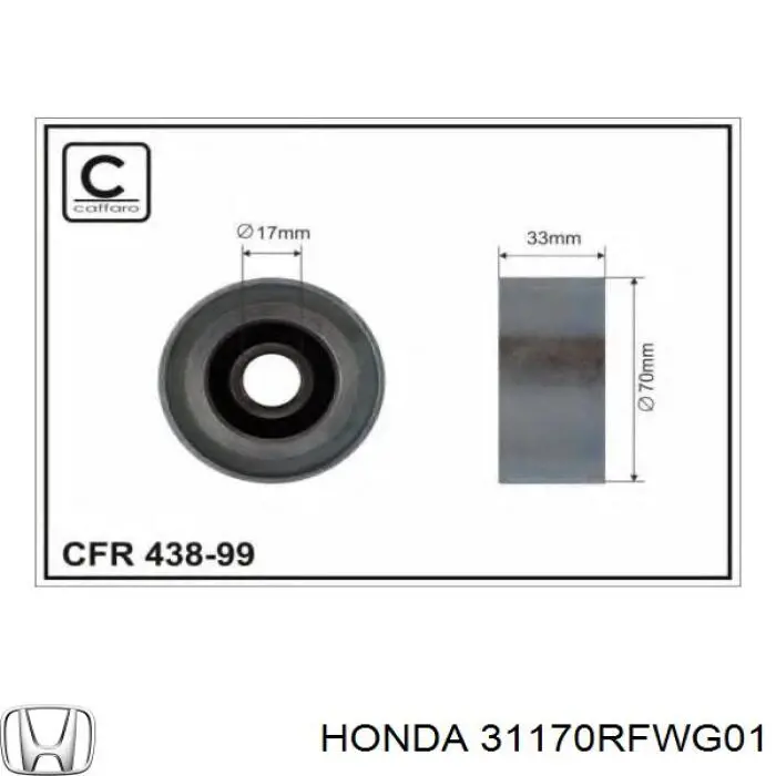 31170RL0G01 Honda tensor de correa, correa poli v