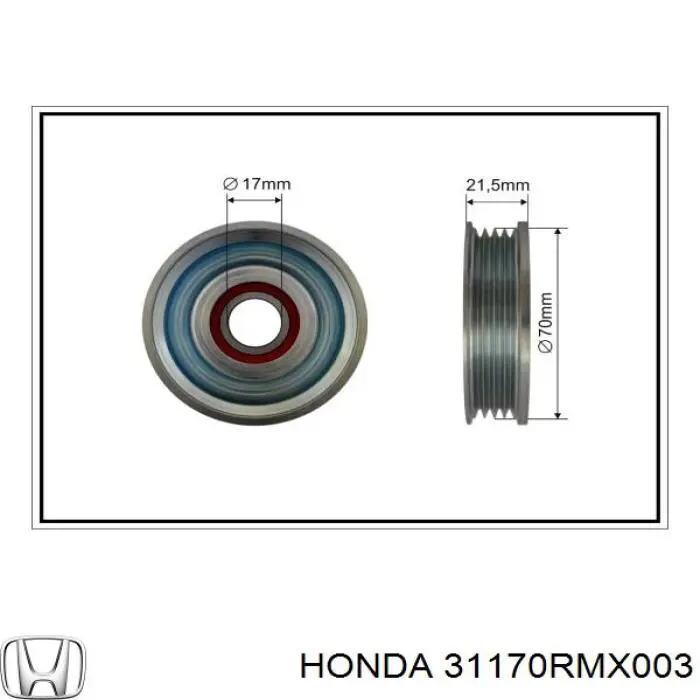 Comprar 31170RMX003 Honda Tensor de correa poli V 