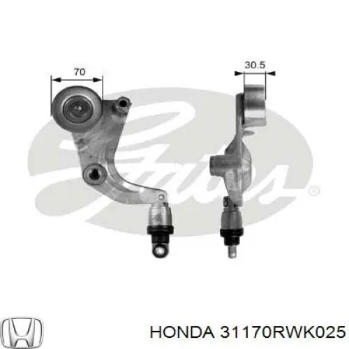 Comprar 31170RWK025 Honda Tensor de correa poli V 