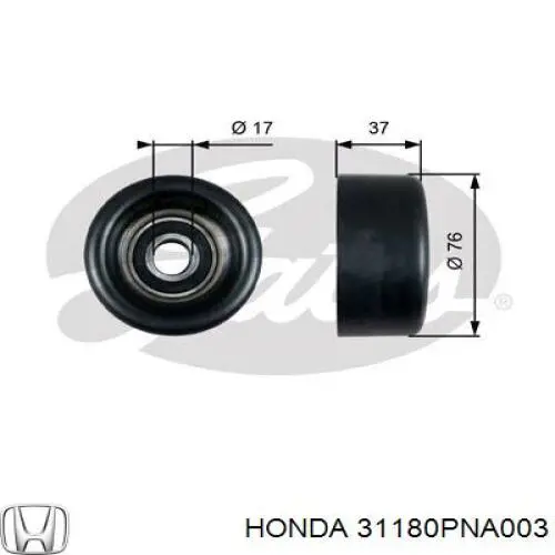 Polea inversión/guía, correa auxiliar servicios Honda 31180PNA003 precio, desde 16,27 EUR