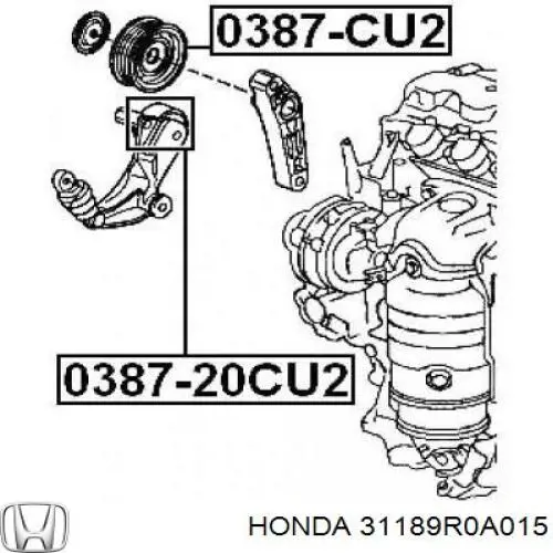 31189R0A015 Honda rodillo, correa trapecial poli v