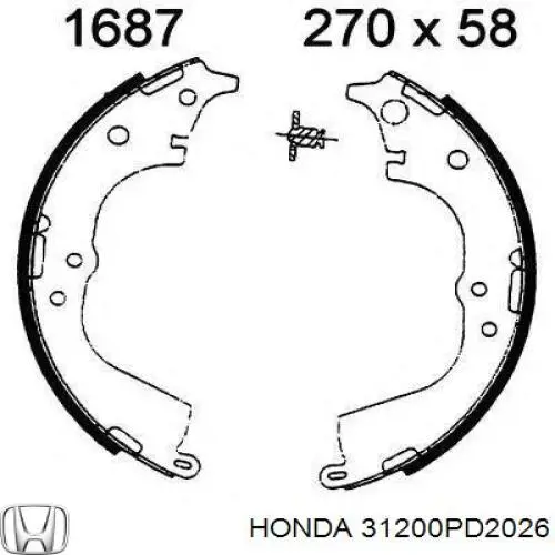 31200PD2026 Honda motor de arranque