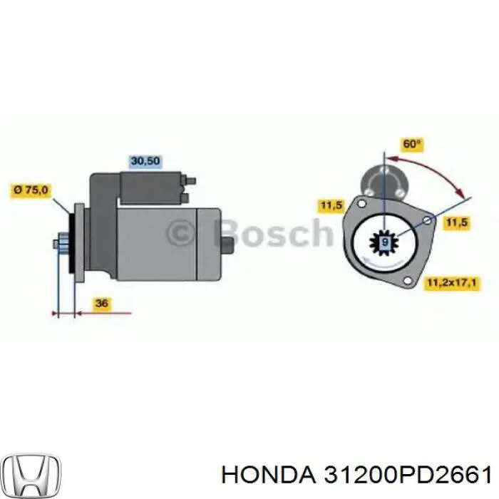 Comprar 31200PD2661 Honda Motores de arranque