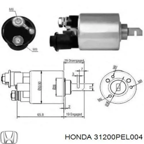 31200-PEL-004 Honda motor de arranque