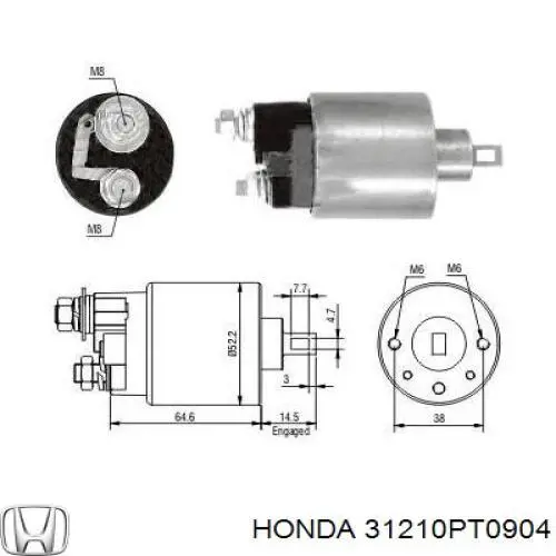 31210PT0904 Honda interruptor magnético, estárter