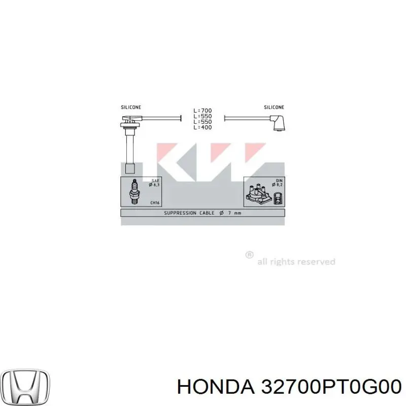 32700PT0G00 Honda juego de cables de encendido