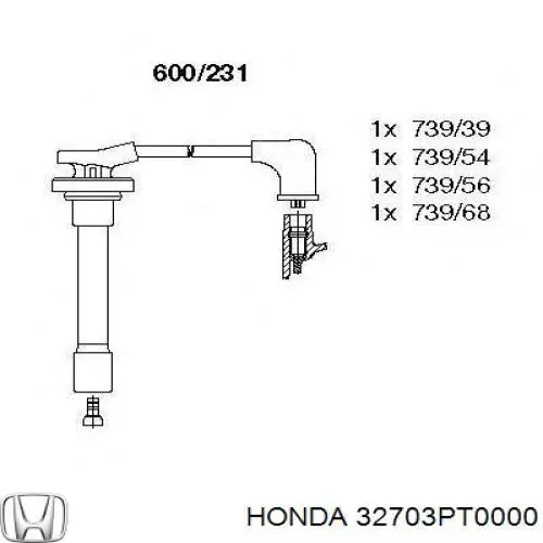 Juego de cables de bujias Honda 32702PT0000 precio, desde 40,07 EUR