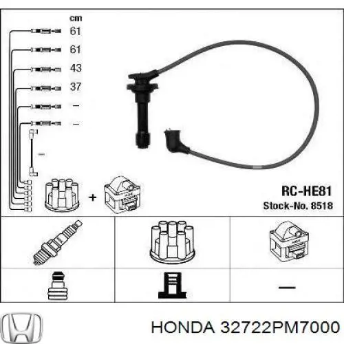 32722PM7000 Honda juego de cables de encendido