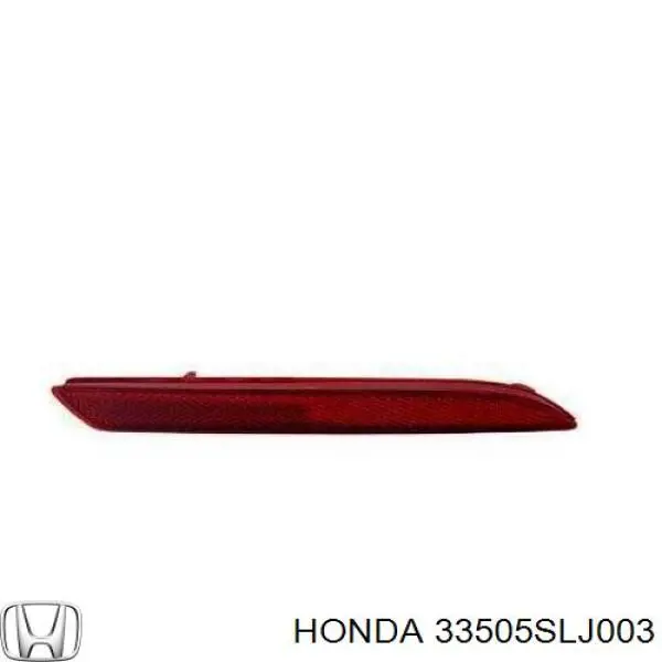 Reflector, paragolpes trasero, derecho para Honda Accord (CW)