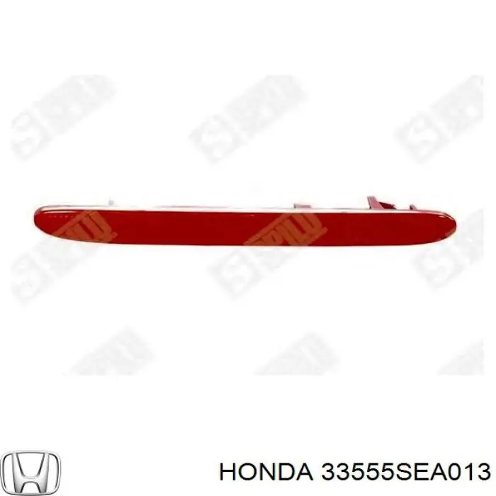 33555SEA013 Honda reflector, parachoques trasero, izquierdo