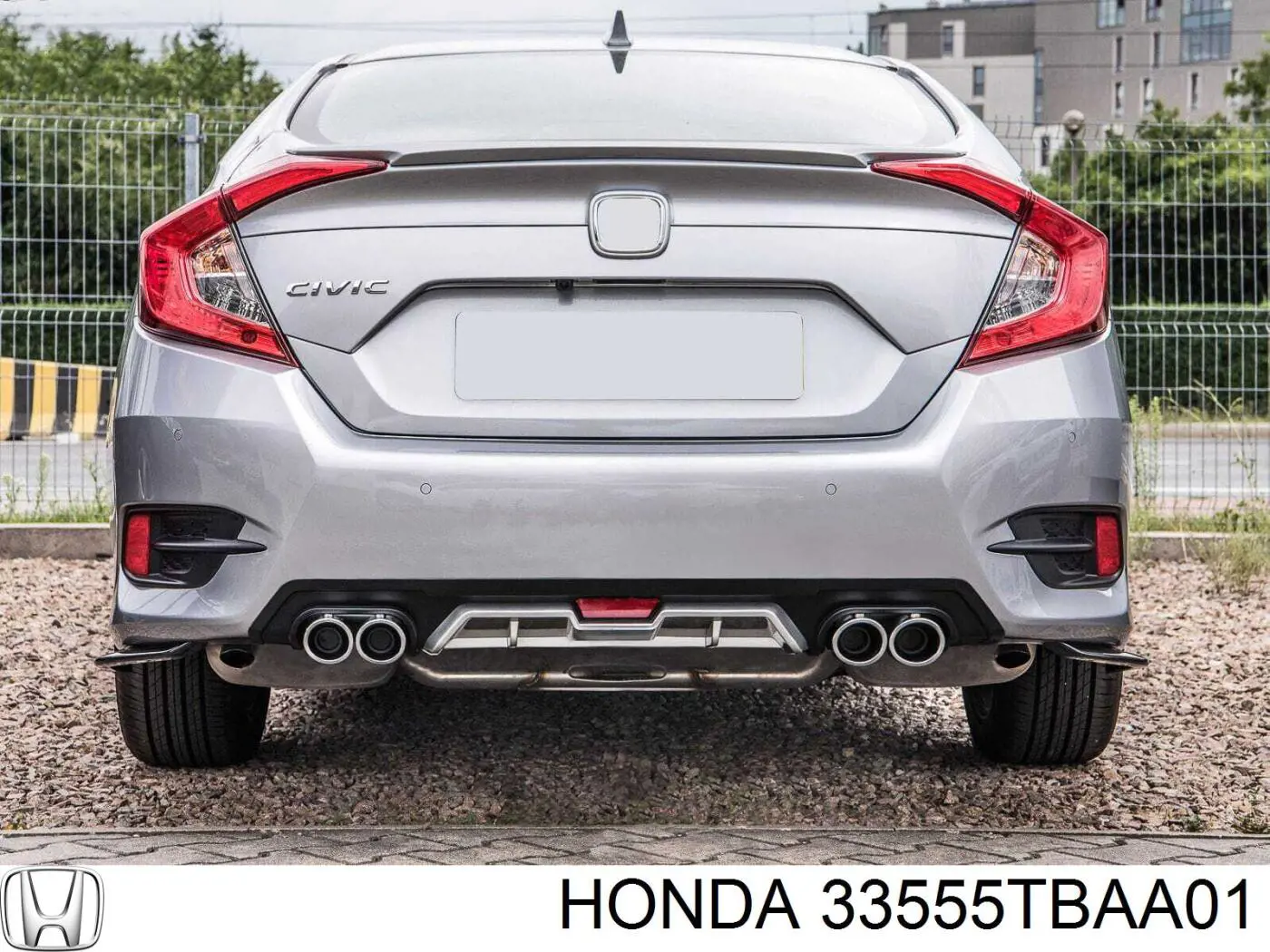 Deflector parachoques trasero derecho para Honda Civic (FC, FK)