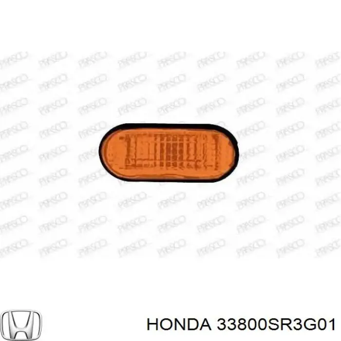 33800SR3G01 Honda luz intermitente guardabarros izquierdo