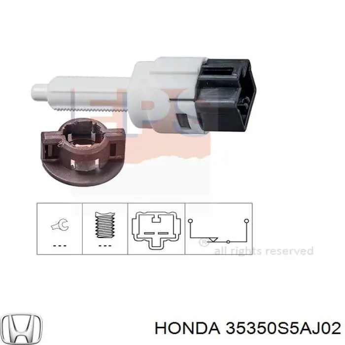 35350S5AJ02 Honda interruptor luz de freno