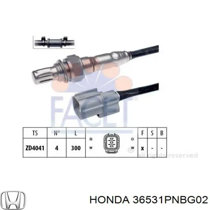 36531PNBG02 Honda sonda lambda sensor de oxigeno para catalizador