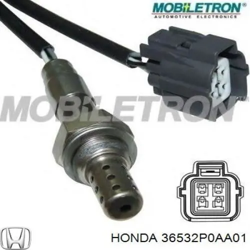 36532P0AA01 Honda sonda lambda sensor de oxigeno post catalizador