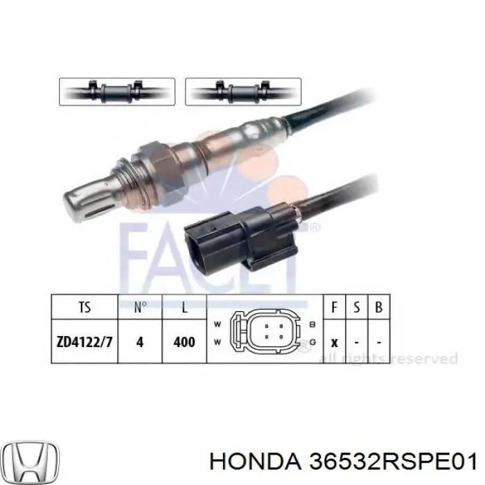 36532RSPE01 Honda sonda lambda sensor de oxigeno post catalizador