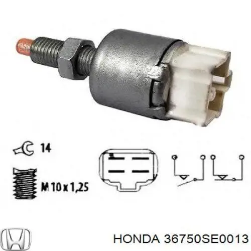 36750SE0013 Honda interruptor luz de freno