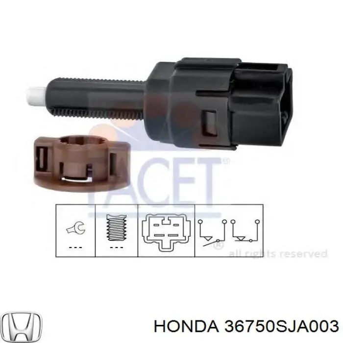 36750SJA003 Honda interruptor luz de freno