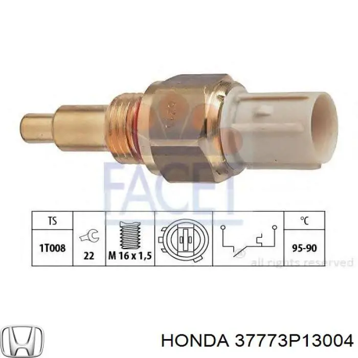 Comprar 37773P13004 Honda Sensor de temperatura del refrigerante, salpicadero