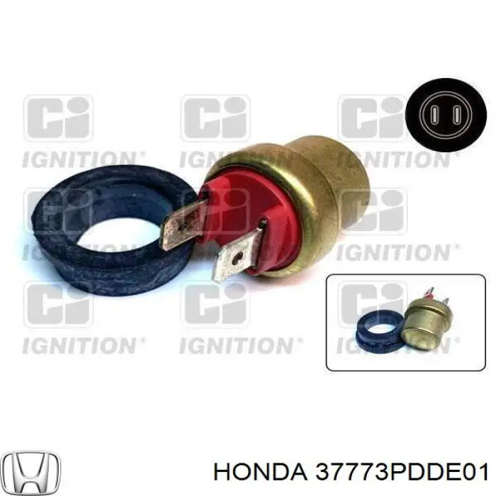 37773PDDE01 Honda sensor, temperatura del refrigerante (encendido el ventilador del radiador)