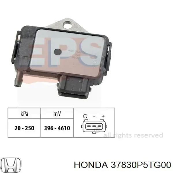 Sensor de presión del aire de admisión Honda 37830P5TG00 precio, desde 60,68 EUR