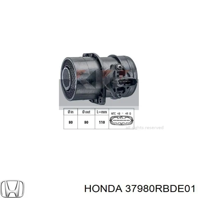 Medidor de flujo de aire Honda 37980RBDE01 precio, desde 84,22 EUR