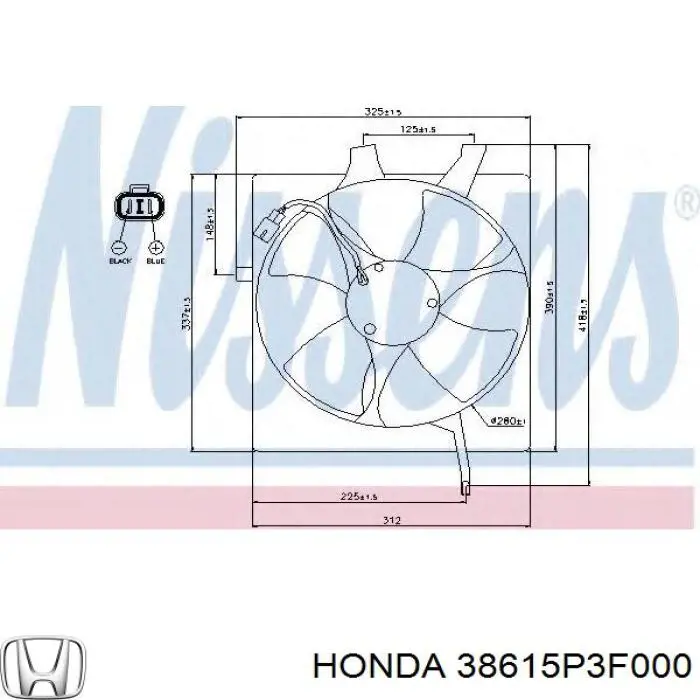 Difusor del radiador del aire acondicionado Honda 38615P3F000 precio, desde 26,10 EUR
