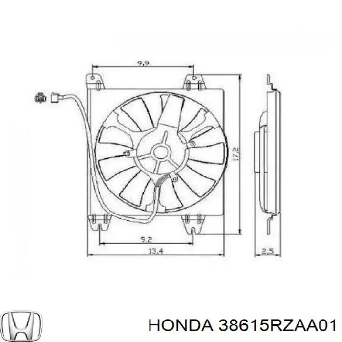 Comprar 38615RZAA01 Honda Difusor del radiador del aire acondicionado