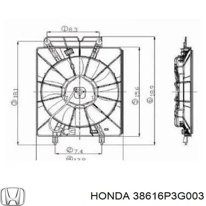 Motor de ventilador aire acondicionado Honda 38616P3G003