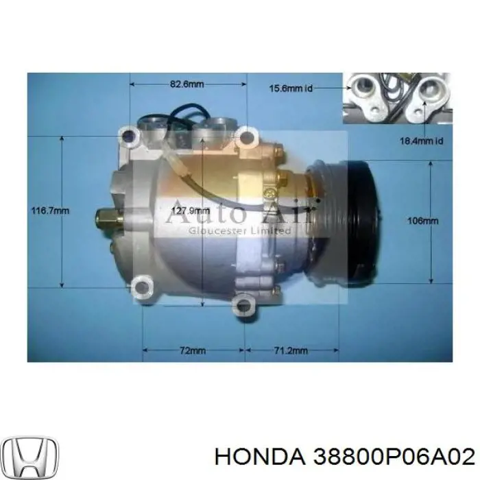 38800P06A02 Honda compresor de aire acondicionado