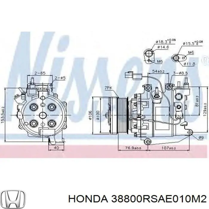 Comprar 38800RSAE010M2 Honda Compresor de aire acondicionado coche