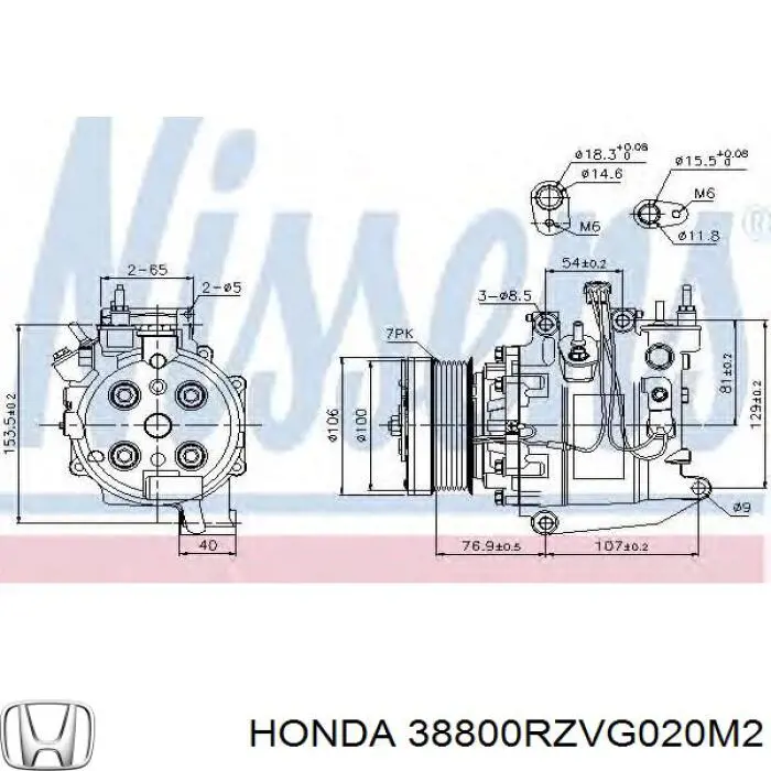 Comprar 38800RZVG020M2 Honda Compresor de aire acondicionado coche