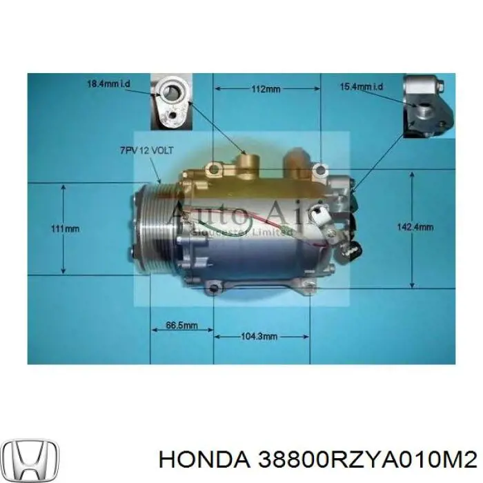 38800RZYA010M2 Honda compresor de aire acondicionado