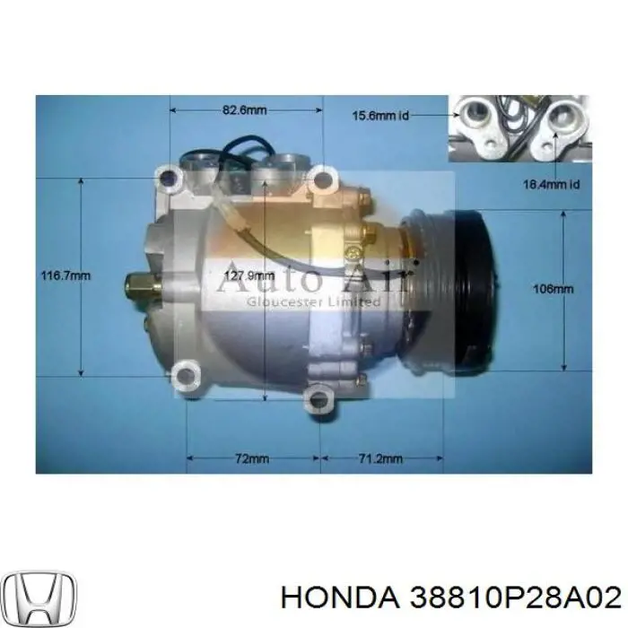 38810P28A02 Honda compresor de aire acondicionado