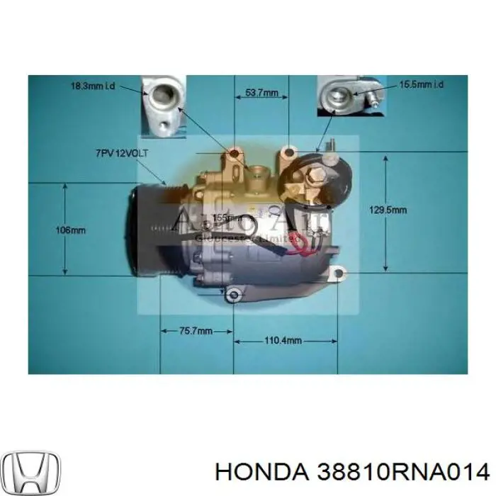 38810RNA014 Honda compresor de aire acondicionado