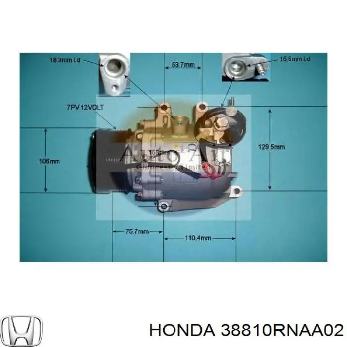 38810RNAA02 Honda compresor de aire acondicionado