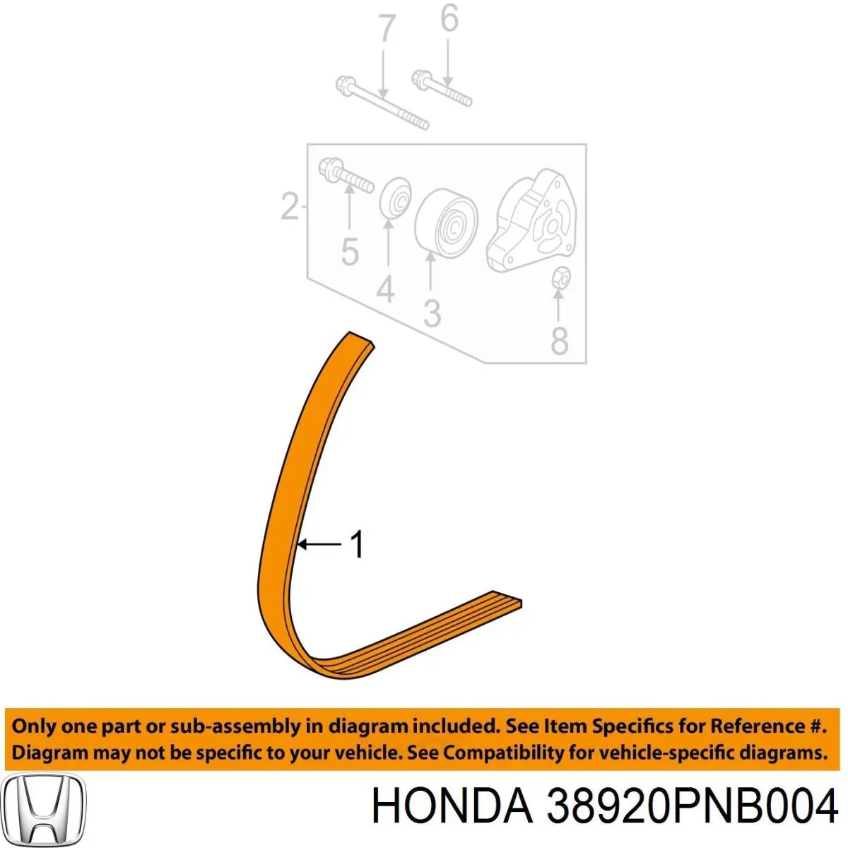 Comprar 38920PNB004 Honda Correa trapezoidal