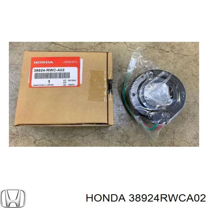 38924RWCA02 Honda acoplamiento magnético, compresor del aire acondicionado