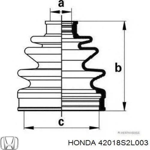 42018S2L003 Honda fuelle, árbol de transmisión trasero exterior