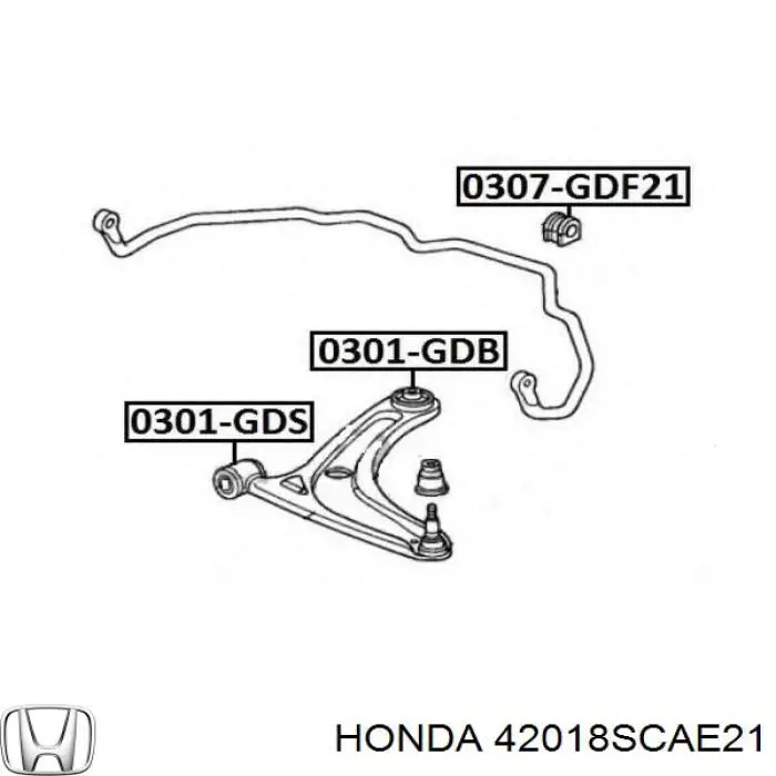 42018SCAE21 Honda Fuelle transmisión delantero exterior