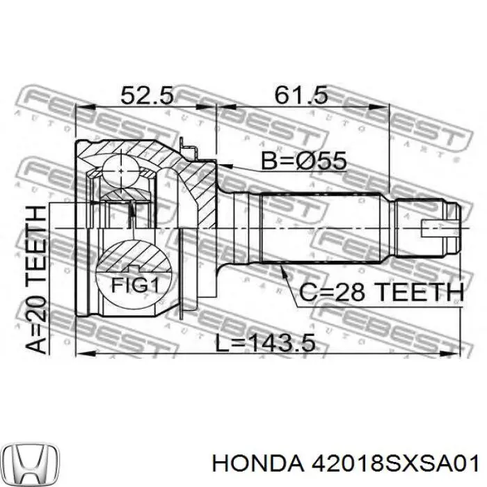 Fuelle, palier delantero exterior Honda 42018SXSA01 precio, desde 15,22 EUR