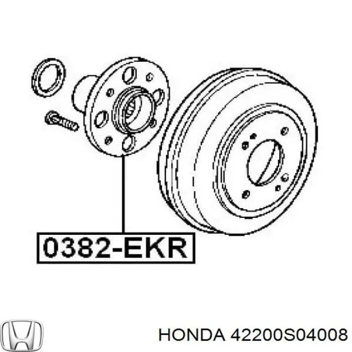 Cubo de rueda trasero 42200S04008 Honda