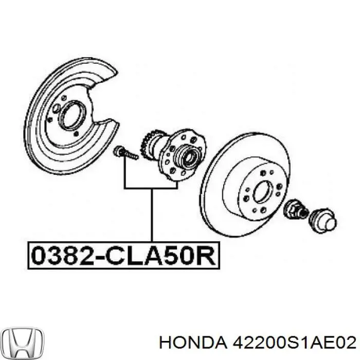 42200S1AE02 Honda cubo de rueda trasero