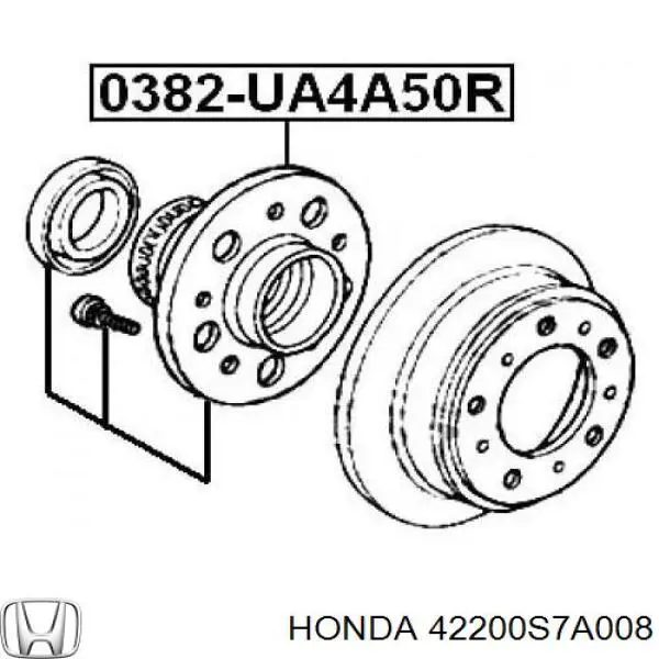 Buje de rueda Honda 42200S7A008 precio, desde 44,48 EUR