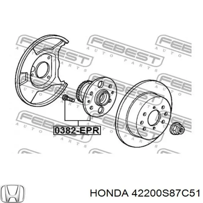 Cubo de rueda trasero 42200S87C51 Honda