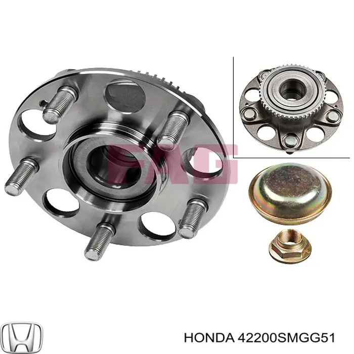Cubo de rueda trasero 42200SMGG51 Honda