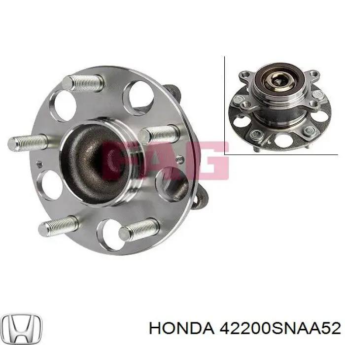 Cubo de rueda trasero 42200SNAA52 Honda