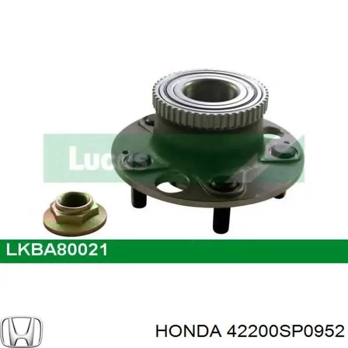 42200SP0952 Honda cubo de rueda trasero