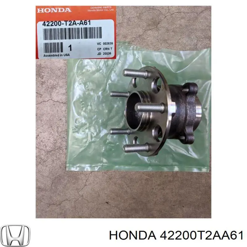 42200T2AA61 Honda Buje de rueda trasero