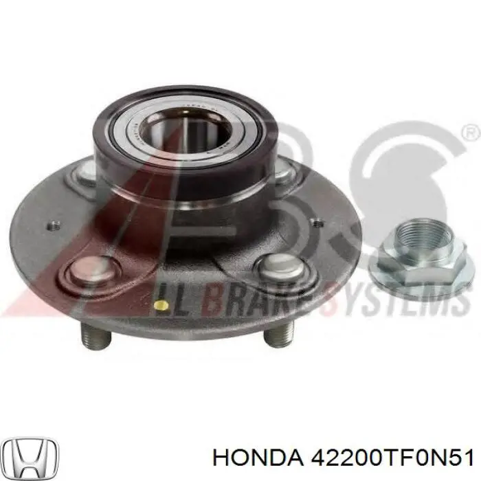 42200TF0N51 Honda cubo de rueda trasero